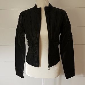 Jou Jou Faux Leather Moto Jacket